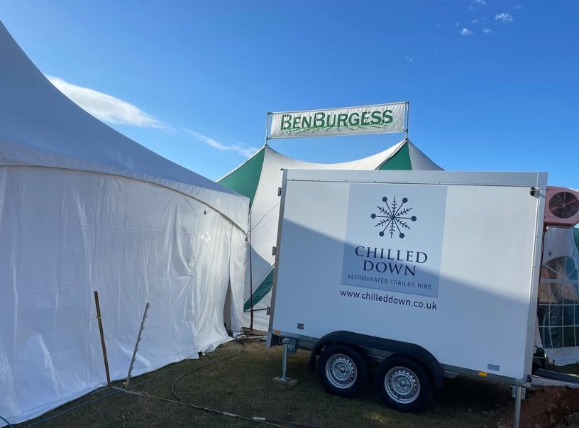 Chilled Down fridge trailer at an outdoor event