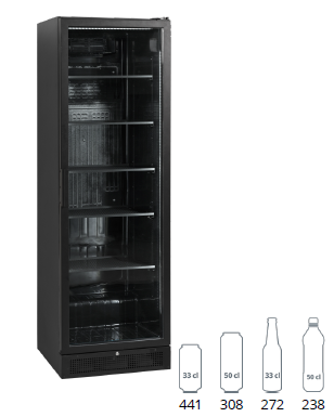 Upright single-door bottle fridge for hire across Norfolk and Suffolk