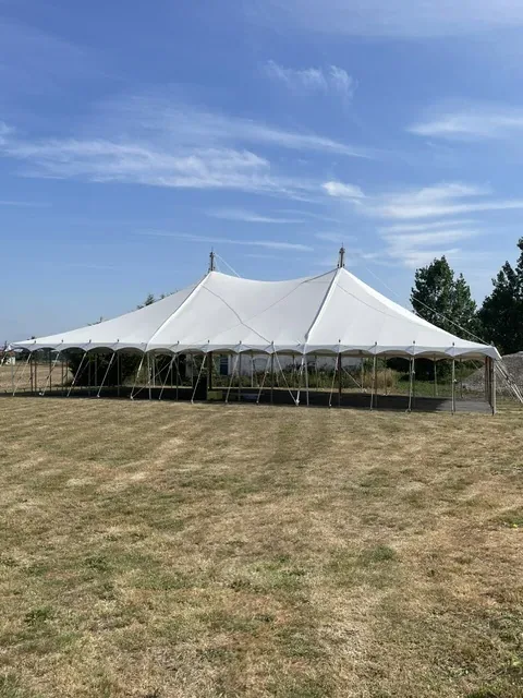 Marquee set up for a 21st birthday celebration in East Harling, Norfolk