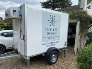 Refrigerated trailer hired for private dining event in Norwich