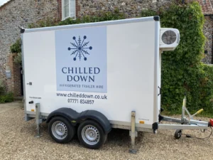 Refrigerated trailer and chest freezer hire for anniversary party in Holt, Norfolk