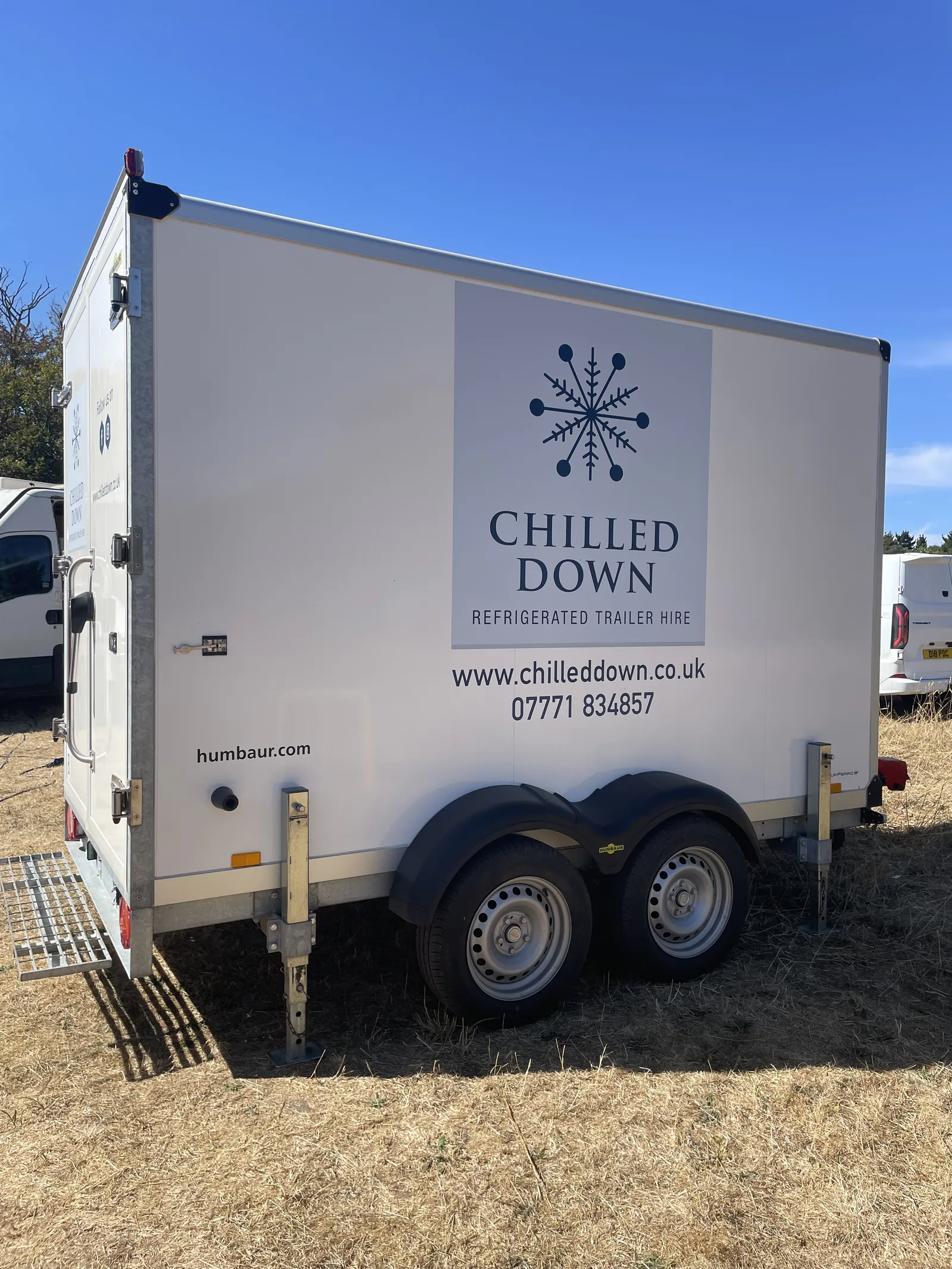 Chilled Down refrigerated trailer at Wiveton Hall event in North Norfolk